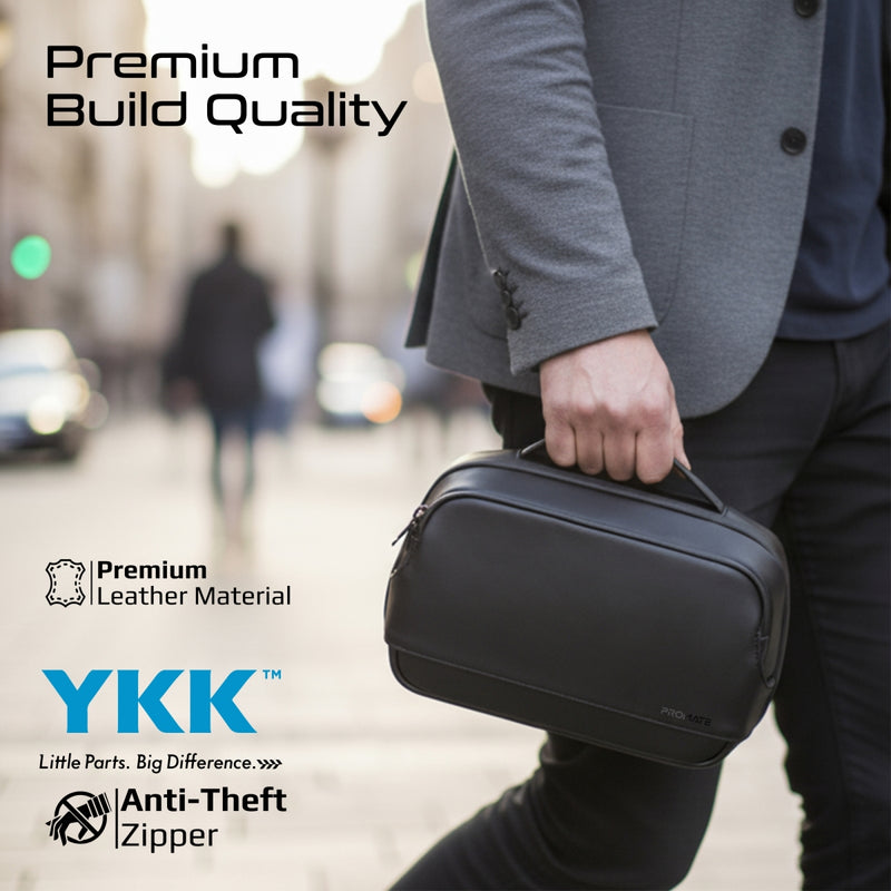 Promate Urban-X Tech Pouch with Biometric Lock & Apple Find My