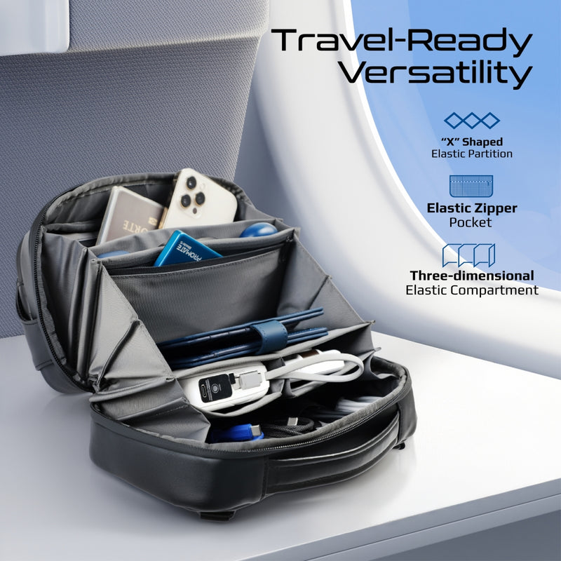 Promate Urban-X Tech Pouch with Biometric Lock & Apple Find My