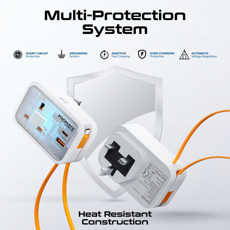 Promate VersaSocket 6 in 1 AC Socket Charger