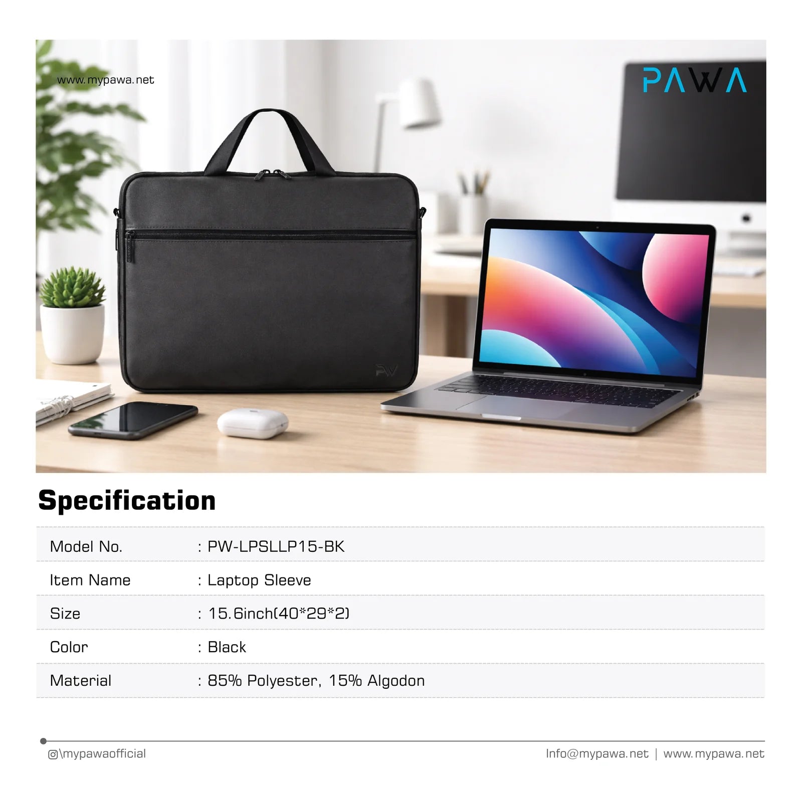 Pawa Lite Waterproof Laptop Sleeve
