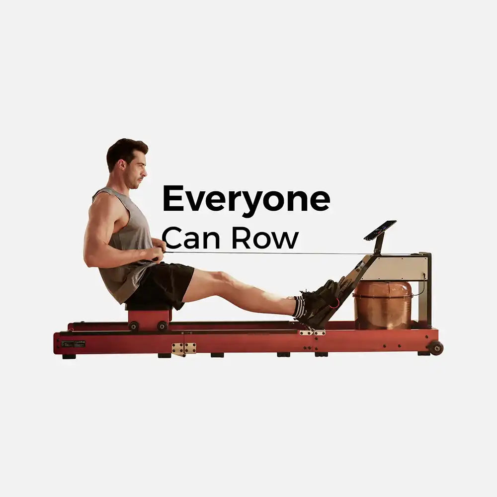 King Smith Tri-Fold Water Rowing Machine - Walnut detail view - Rower | Buy Online in Kuwait | Pro Sports Kuwait