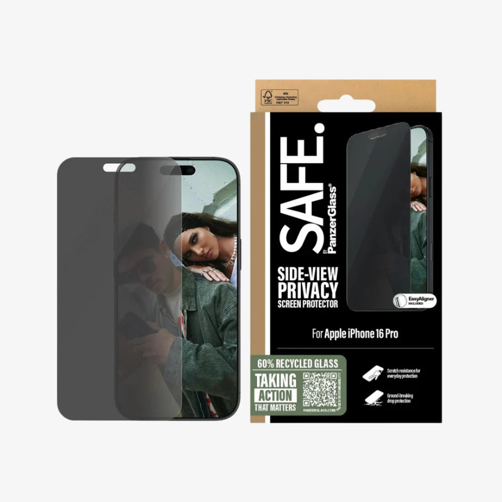 SAFE. by PanzerGlass® Privacy Screen Protector iPhone 16 Series | Ultra-Wide Fit