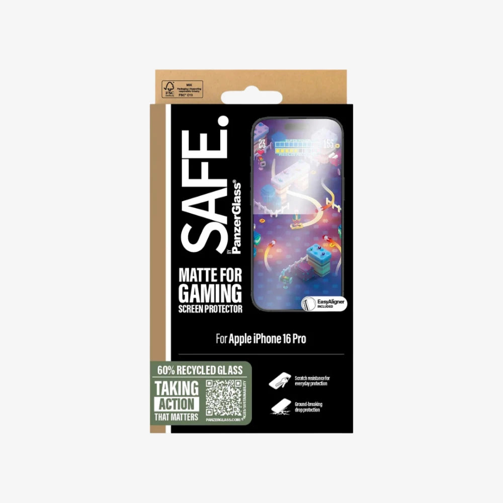 SAFE. by PanzerGlass® Gaming Screen Protector For iPhone 16 Pro & iPhone 16 Pro Max – Ultra-Wide Fit
