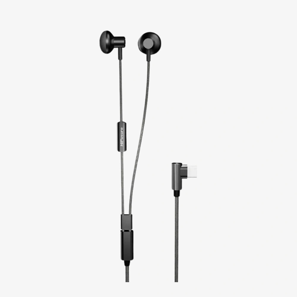 HiFuture Mi5 Wired USB-C Hi-Res Headphones – Black