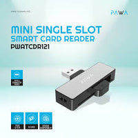 Pawa PW-ATCDR121-BK Mini Single Slot Smart Card Reader with Type-C Connector