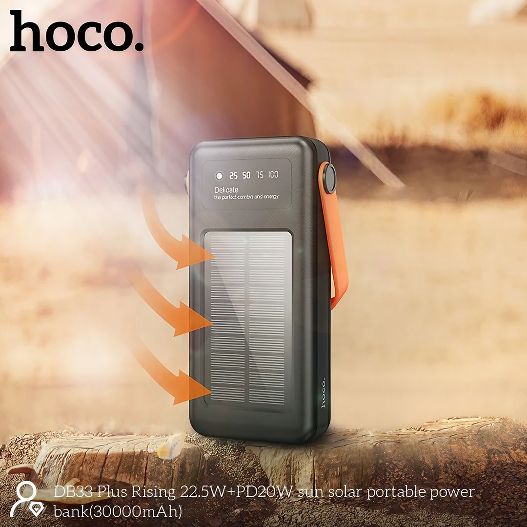 HOCO DB33 Plus Rising Solar Portable Power Bank 30000mAh