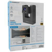 Powerology VisionArc Portable Smart Projector — Full HD Android 12 Gray