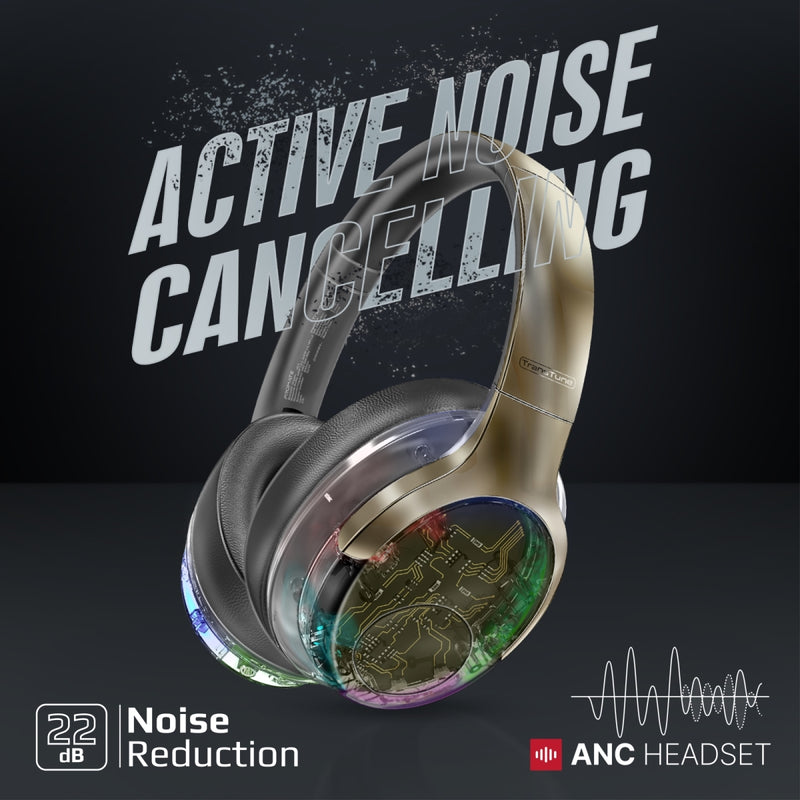 Promate TransTune Transparent ANC Wireless Headphones