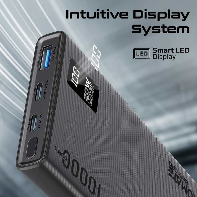 Promate Bolt-10PD Power Bank with 20W PD & 22.5W USB-A