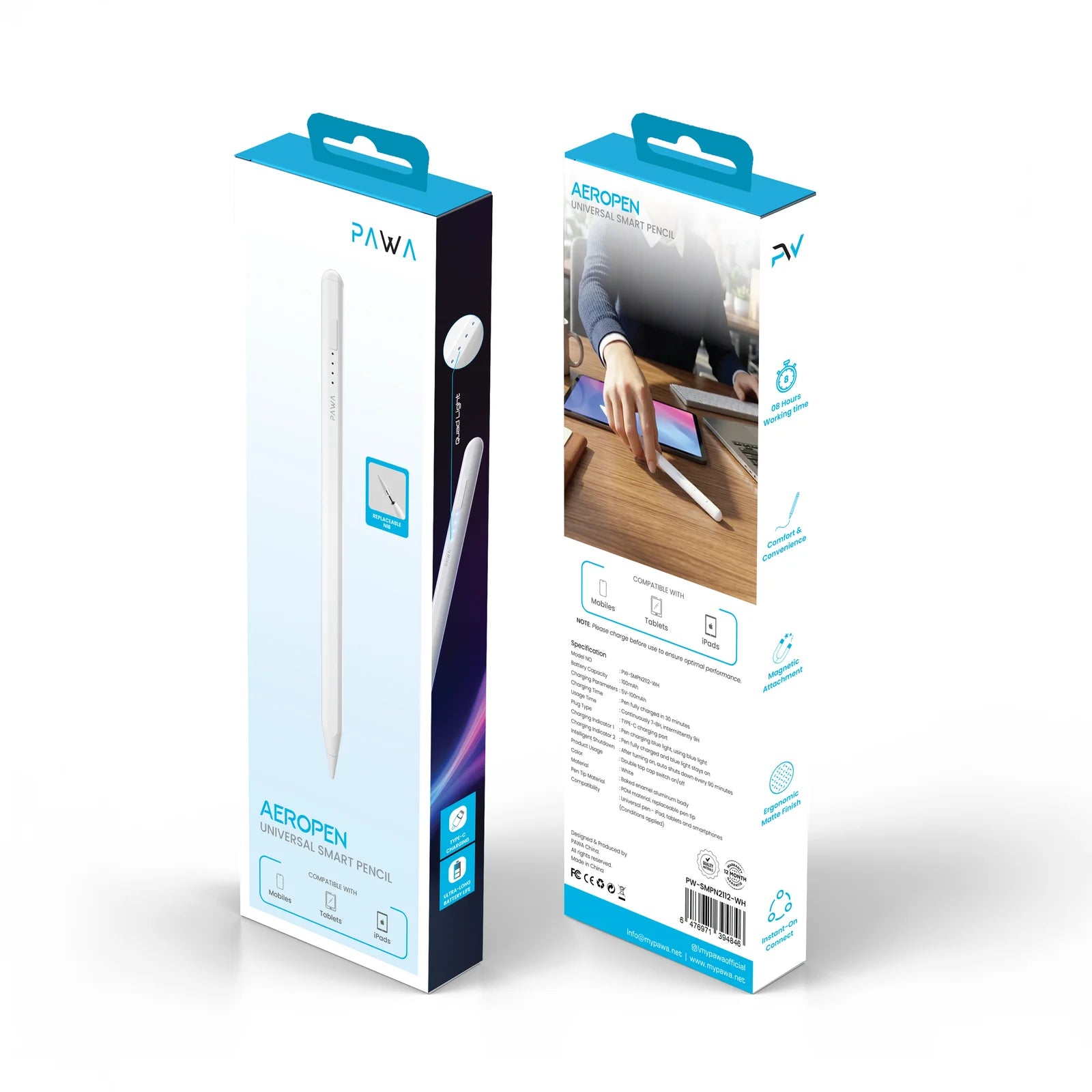Pawa Aeropen Universal Smart Pen White