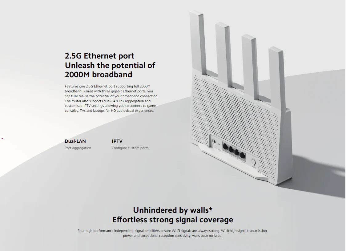 Xiaomi Router BE3600 2.5G UK Wi-Fi 7