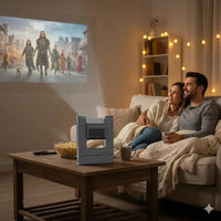 Powerology VisionArc Portable Smart Projector — Full HD Android 12 Gray