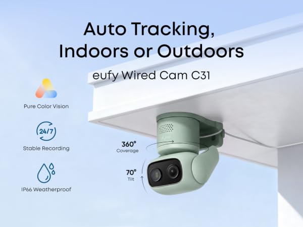 eufy Wired Cam C31 Smart Pan-Tilt Security Camera