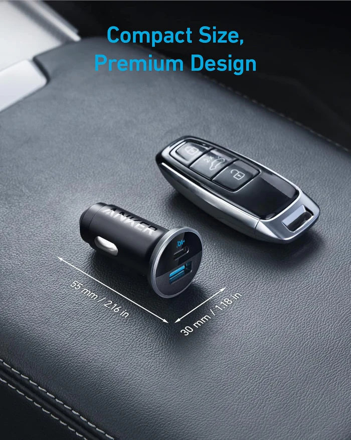 Anker 323 Car Charger (52.5W)- Black