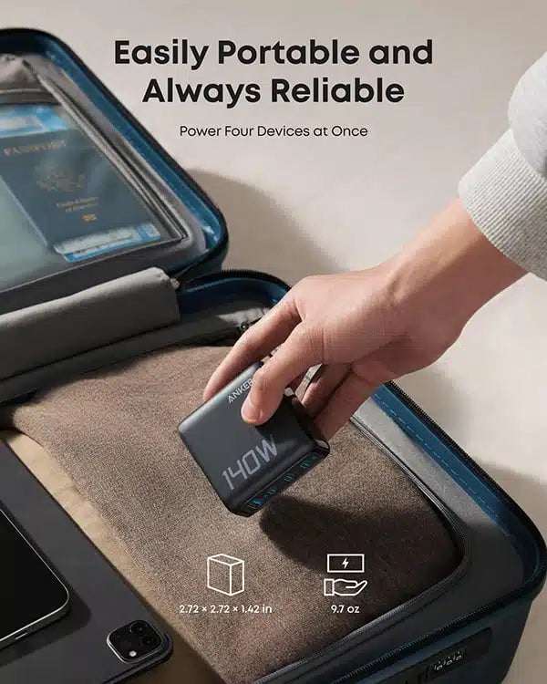 Anker B2697 140W 4-Port PD 3.1 GaN Charger with Display