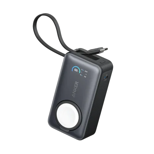 Anker MagGo Power Bank (10K, 35W, For Apple Watch)- Black