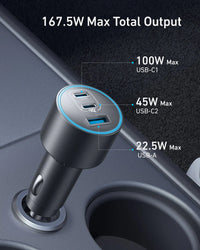 Anker B2737 Car Charger 167.5W 3-Port with Cable Bundle
