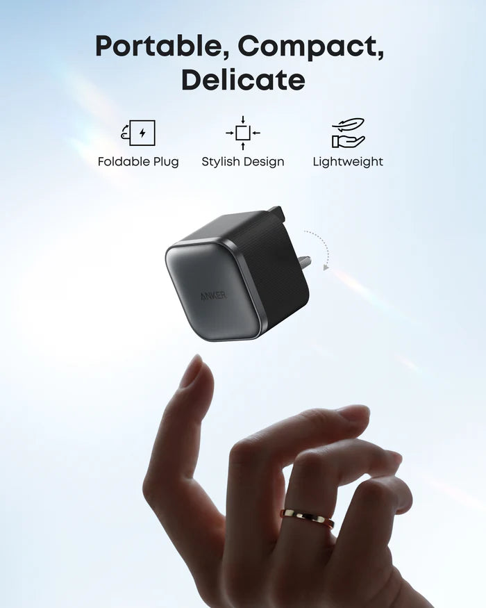 Anker Nano Charger (45W) with USB-C Cable- Black