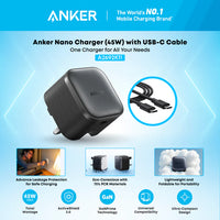 Anker B2692 Nano Charger 45W with USB-C Cable