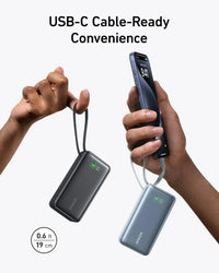 Anker Nano 10000mAh 30W Power Bank with Built-In USB-C Cable