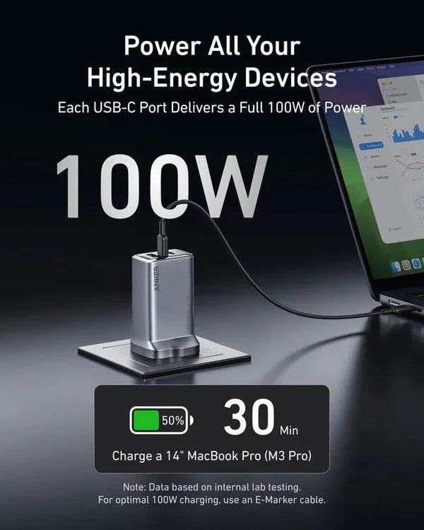 Anker Prime A2688 100W 3-Port GaN Charger