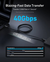 Anker Thunderbolt 4 Cable 240W 40Gbps - 3.3ft