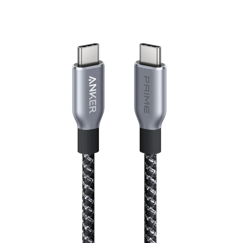 Anker Prime USB-C to USB-C Cable (240W, Upcycled-Braided) Black | 3ft & 6ft