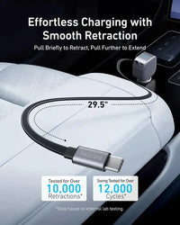 Anker Nano 75W Car Charger with Retractable USB-C Cable