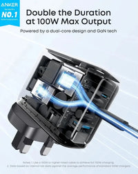 Anker B1218 100W 3-Port Wall Charger with Smart Display