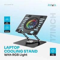 Pawa PW-MBSTRGB6-BK Laptop Cooling Stand With RGB Light - Black