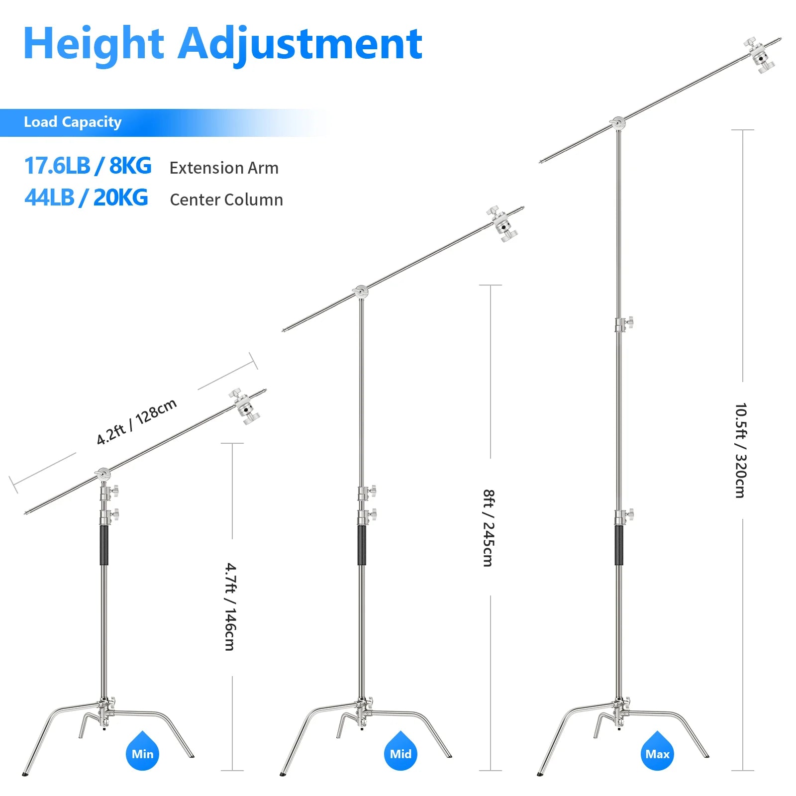 Neewer 10103338 Pure Metal Pro Reflector Arm