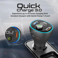 Promate PowerTune-38W FM Transmitter Car Charger