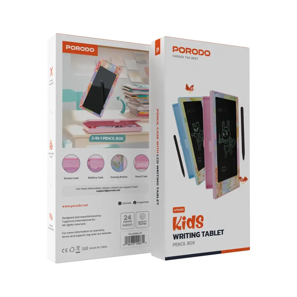 Porodo Kids Reusable LCD Writing Tablet