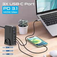 Promate GearHub-120W High-Output Desktop Charging Station