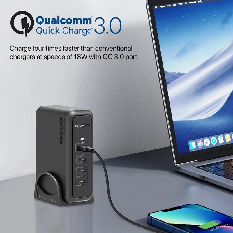 Promate GearHub-120W High-Output Desktop Charging Station