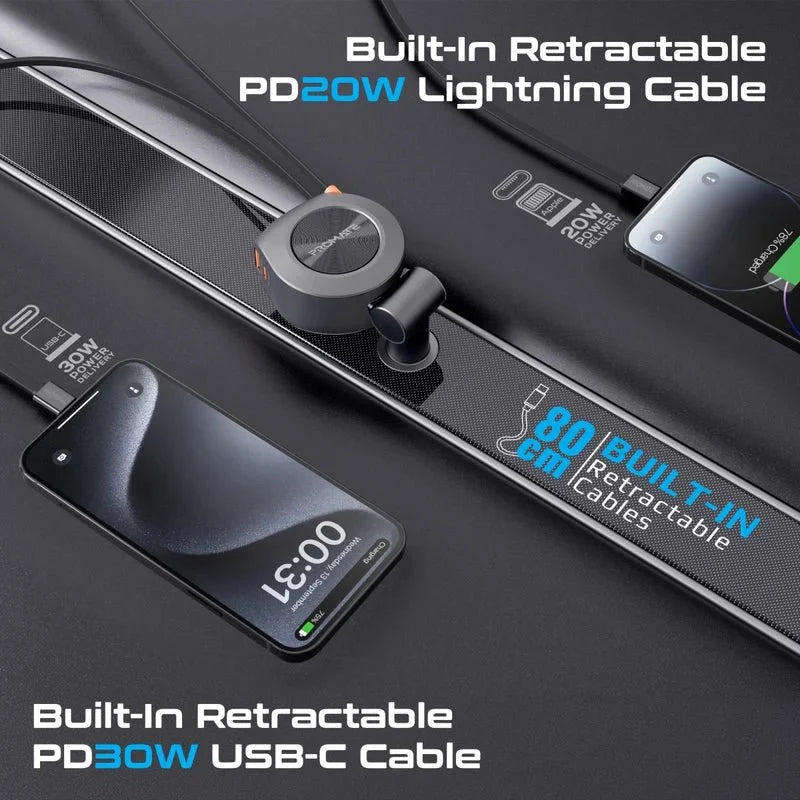 Promate DriveGear-R2 Retractable Cable Car Charger