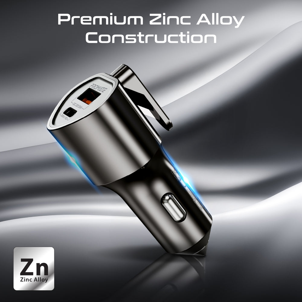 Promate VoltGuard 55.5W Emergency Multi-Function Car Charger