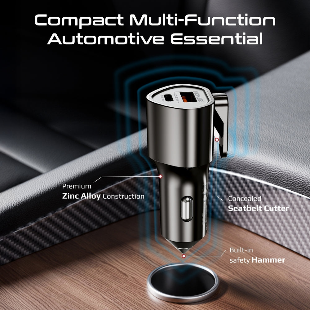 Promate VoltGuard 55.5W Emergency Multi-Function Car Charger