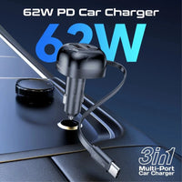 Promate PowerDrive-RC65 Retractable Cable Car Charger