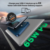 Promate TransDrive-65W Transparent Quick Charging Car Charger