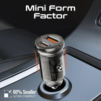 Promate TransDrive-65W Transparent Quick Charging Car Charger