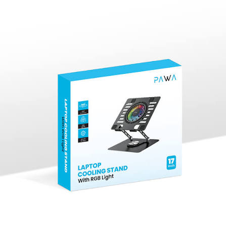 Pawa PW-MBSTRGB6-BK Laptop Cooling Stand With RGB Light - Black