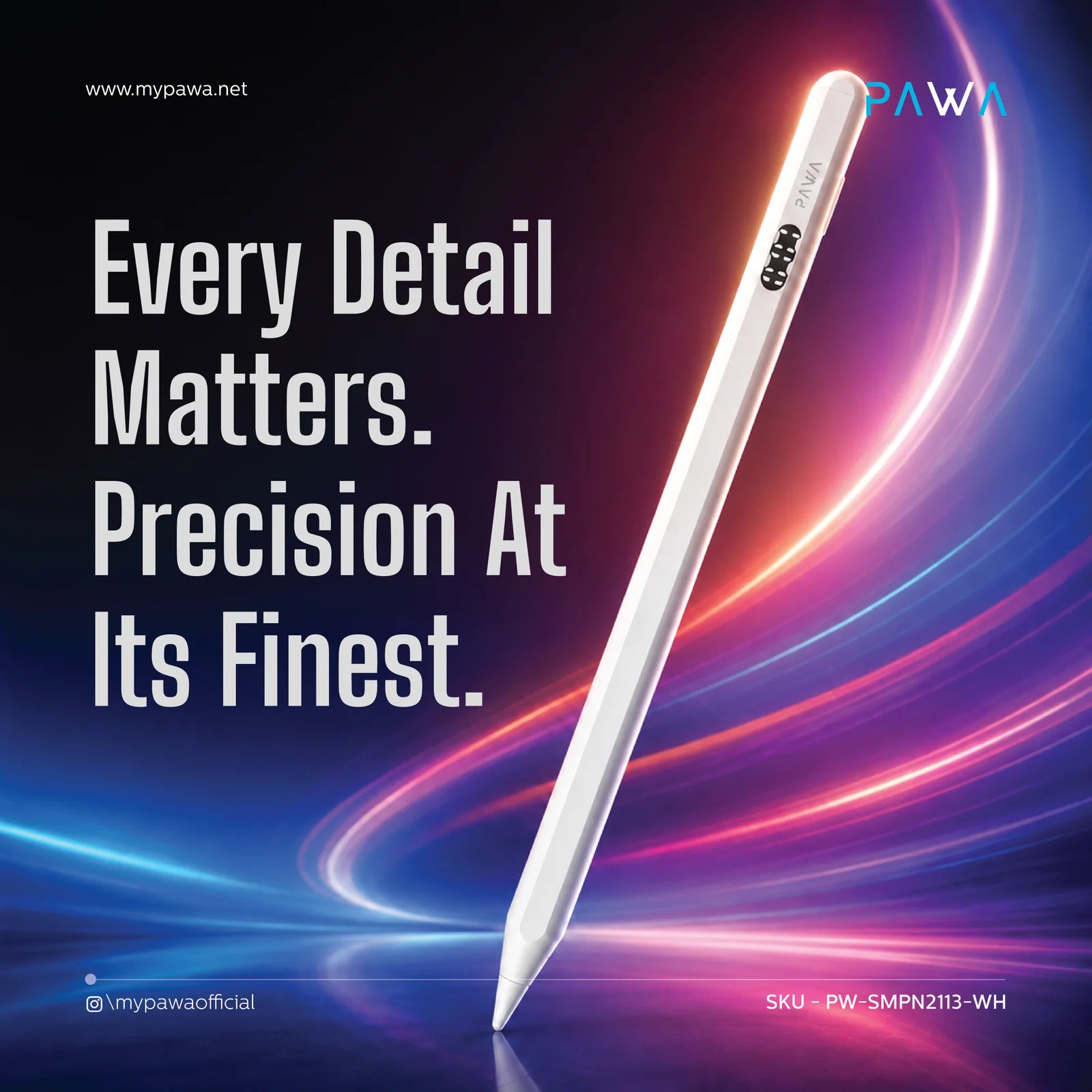 Pawa Stark Smart Pencil with Palm Rejection — White