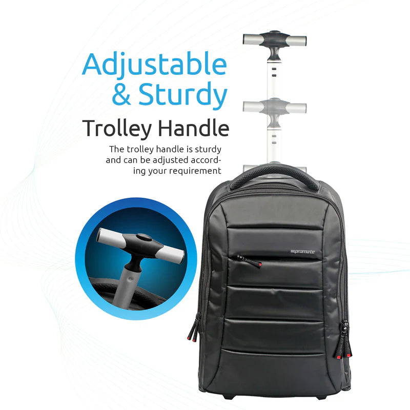 Promate BizPak TR Heavy Duty Laptop Trolley Bag
