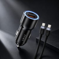 Pawa Aluminum Alloy Car Charger 52.5W with Ambient Light