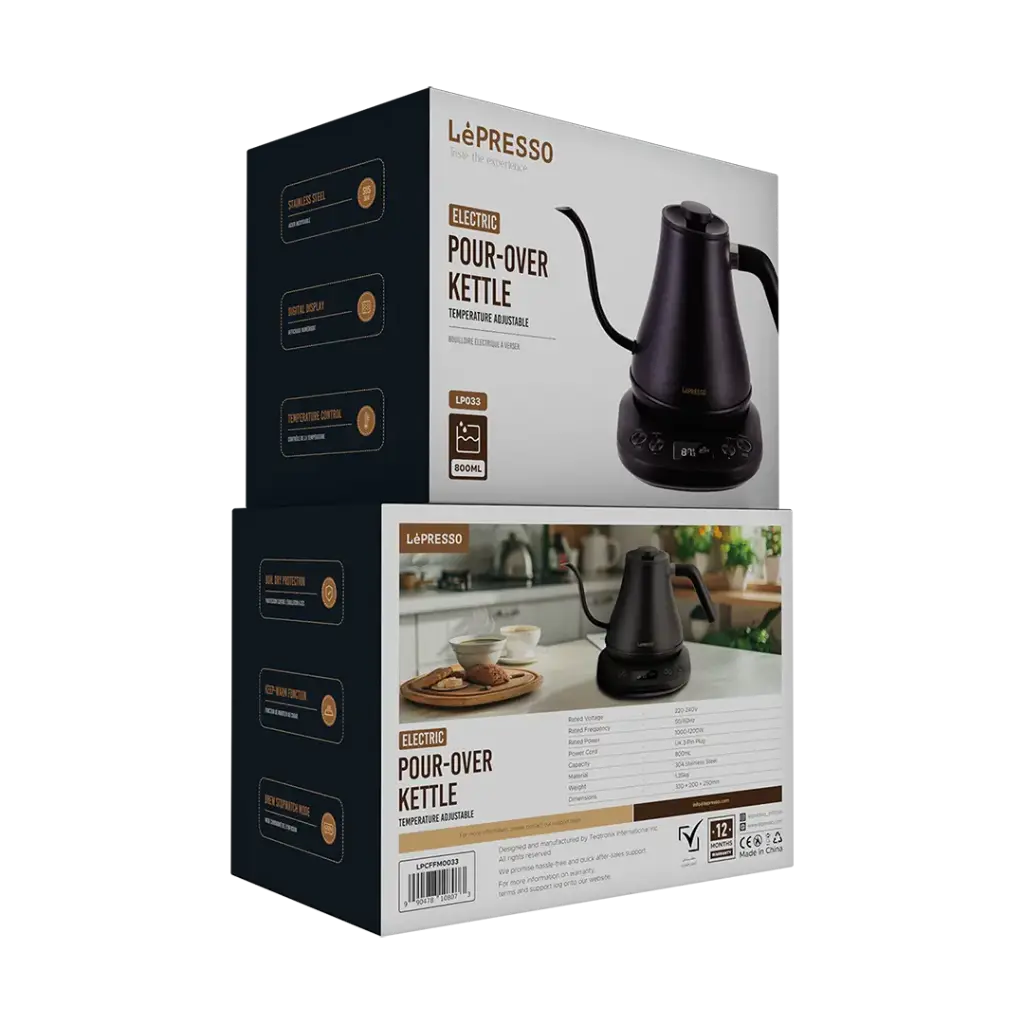 Lepresso Electric Pour-Over Kettle Black