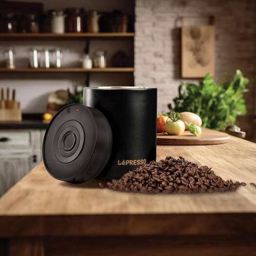 LePresso Vacuum Container Auto Airtight Food Storage Black