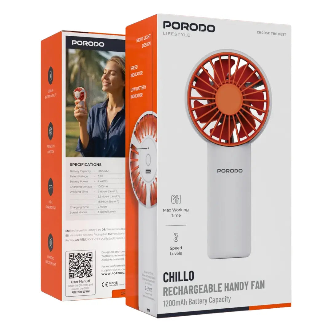 Porodo Lifestyle Chillo Wave Portable Mini Fan