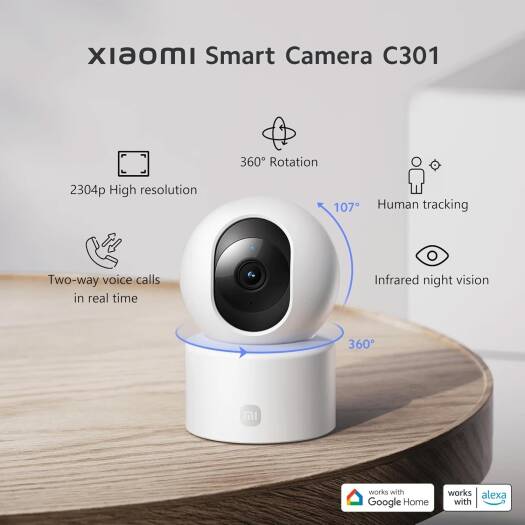 Xiaomi Smart Camera C301 2K 360° Security Camera
