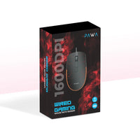 Pawa PW-MWGMRGB7-BK Wired Gaming Mouse With 1600DPI - Black